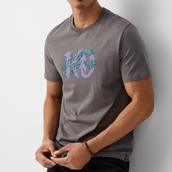 Tentree gray Kelp Ten eco-friendly t-shirt NWT - Picture 1 of 12